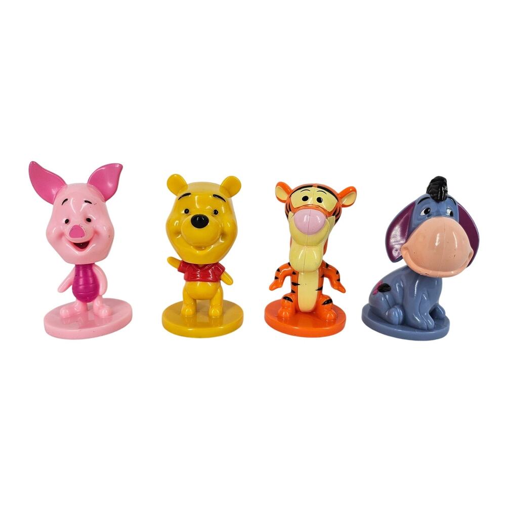 KELLOGG’S WINNIE THE POOH & FRIENDS BOBBLEHEADS – SET OF 4 – VINTAGE PROMO